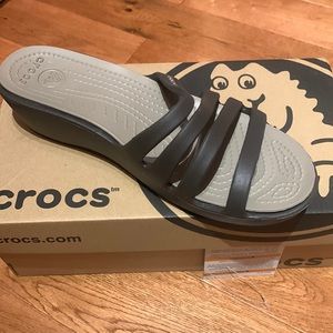 Crocs Rhonda Wedge Sandal New w/box